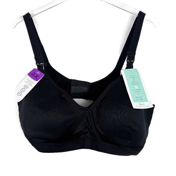 NWT Playtex Maternity & Nursing Shaping T-Shirt Wirefree Bra Black Size 2XL XXL - Picture 2 of 13